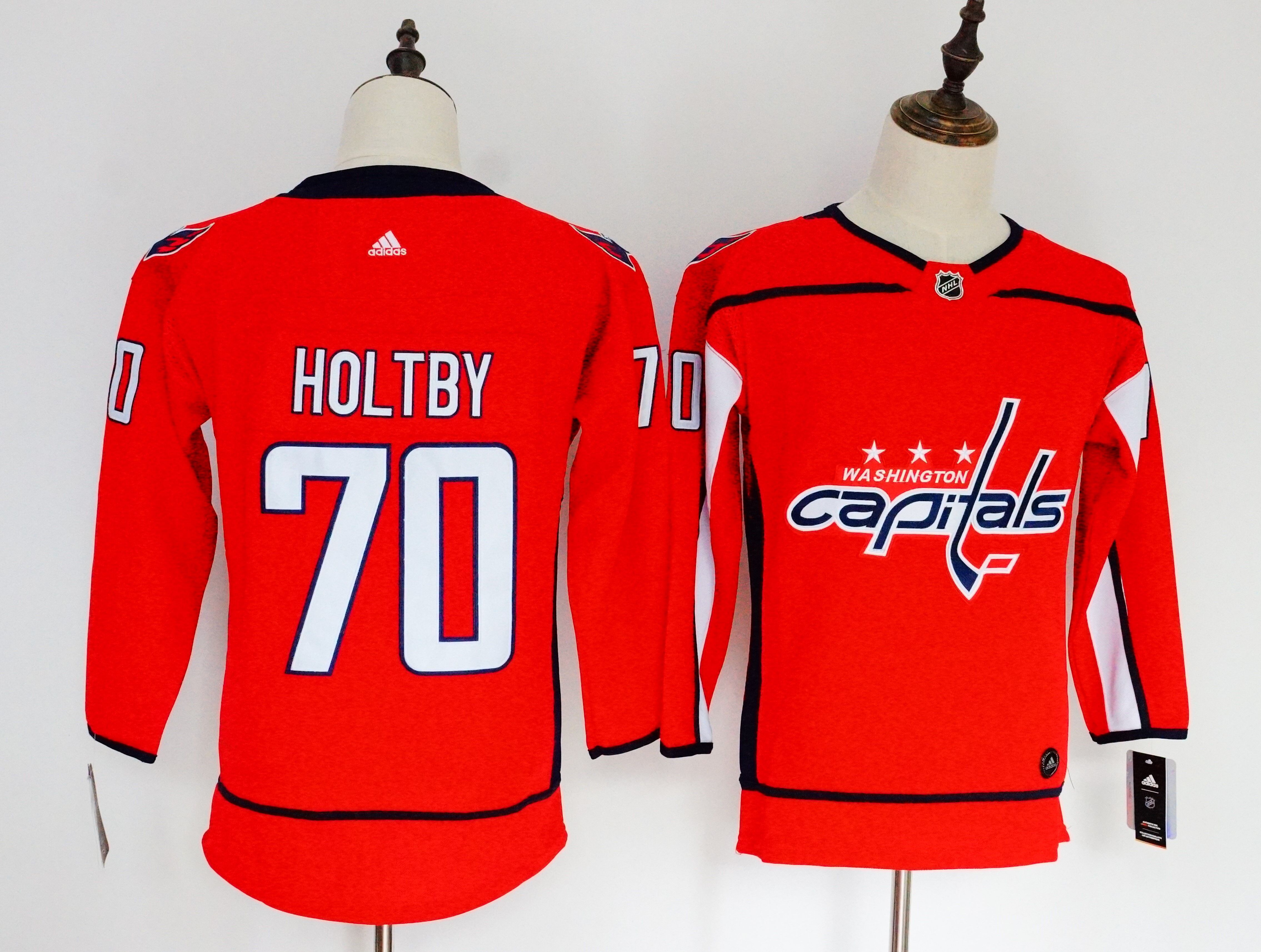 Women Washington Capitals #70 Holtby red Hockey Stitched Adidas NHL Jerseys